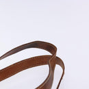 CELINE Macadam Canvas Shoulder Bag PVC Leather Brown Gold Auth bs28467-14