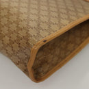 CELINE Macadam Canvas Clutch Bag PVC Beige Gold Auth bs28469-16