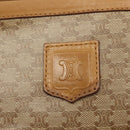 CELINE Macadam Canvas Clutch Bag PVC Beige Gold Auth bs28469-10