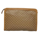 CELINE Macadam Canvas Clutch Bag PVC Beige Gold Auth bs28469-2