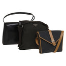 SAINT LAURENT PRADA Givenchy Bag PVC nylon 3Set Black Khaki Auth bs28472-1