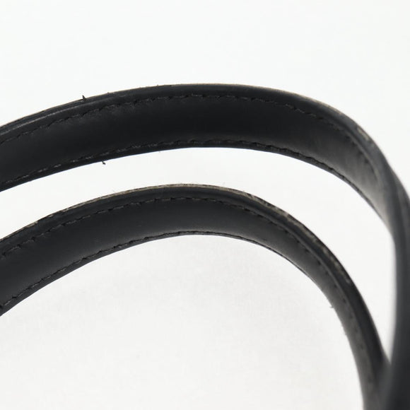 FENDI Toilojour Tote Bag Leather Black Silver Auth bs28474