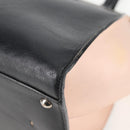 FENDI Toilojour Tote Bag Leather Black Silver Auth bs28474-17