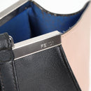 FENDI Toilojour Tote Bag Leather Black Silver Auth bs28474-18