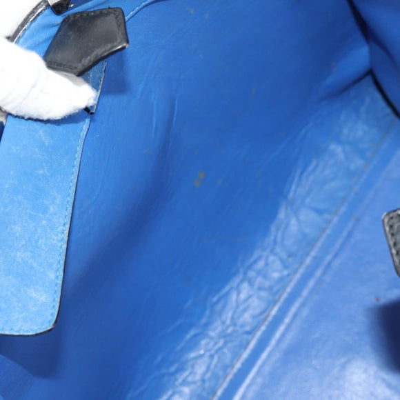 FENDI Toilojour Tote Bag Leather Black Silver Auth bs28474