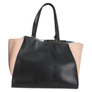 FENDI Toilojour Tote Bag Leather Black Silver Auth bs28474-3