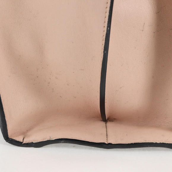 FENDI Toilojour Tote Bag Leather Black Silver Auth bs28474