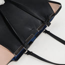 FENDI Toilojour Tote Bag Leather Black Silver Auth bs28474-8