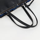 FENDI Toilojour Tote Bag Leather Black Silver Auth bs28474-9