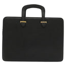 Salvatore Ferragamo Business Bag Leather Black Gold Auth bs28482-3