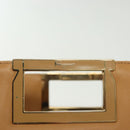 Salvatore Ferragamo Shoulder Bag Leather Beige Gold Auth bs28483-14