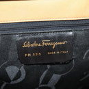 Salvatore Ferragamo Shoulder Bag Leather Beige Gold Auth bs28483-15