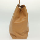 Salvatore Ferragamo Shoulder Bag Leather Beige Gold Auth bs28483-5