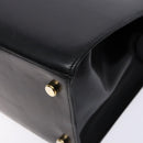 Salvatore Ferragamo Vala Shoulder Bag Leather Black Gold Auth bs28484-9