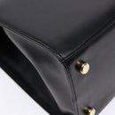 Salvatore Ferragamo Vala Shoulder Bag Leather Black Gold Auth bs28484-16