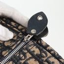 Christian Dior Trotter Canvas Boston Bag Navy Silver Auth bs28488-18