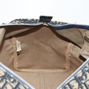 Christian Dior Trotter Canvas Boston Bag Navy Silver Auth bs28488-19