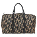 Christian Dior Trotter Canvas Boston Bag Navy Silver Auth bs28488-13
