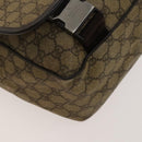 GUCCI GG Supreme Shoulder Bag PVC Beige Silver 223661 Auth bs28491-14