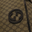 GUCCI GG Supreme Shoulder Bag PVC Beige Silver 223661 Auth bs28491-17