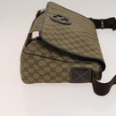 GUCCI GG Supreme Shoulder Bag PVC Beige Silver 223661 Auth bs28491-3