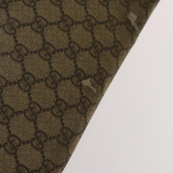 GUCCI GG Supreme Shoulder Bag PVC Beige Silver 223661 Auth bs28491