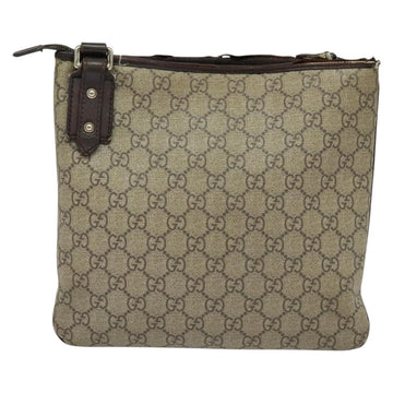 GUCCI GG Supreme Shoulder Bag PVC Outlet Beige Silver 257246 Auth bs28492 - 0