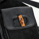 GUCCI Bamboo Backpack Suede Leather Black Gold 003 2058 0016 Auth bs28493-19