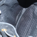 GUCCI Bamboo Backpack Suede Leather Black Gold 003 2058 0016 Auth bs28493-11