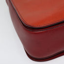 Miu Miu Hand Bag Leather 2way Red Gold Auth bs28494-16