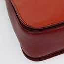 Miu Miu Hand Bag Leather 2way Red Gold Auth bs28494-18