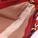 Miu Miu Hand Bag Leather 2way Red Gold Auth bs28494-22