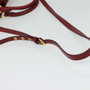 Miu Miu Hand Bag Leather 2way Red Gold Auth bs28494-8