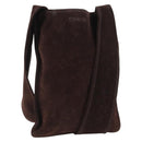 CHANEL Shoulder Bag Suede Brown CC Auth bs28500-1