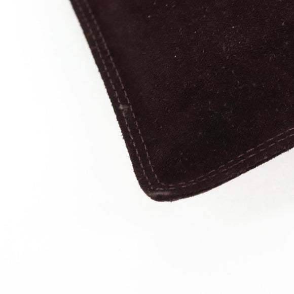 CHANEL Shoulder Bag Suede Brown CC Auth bs28500