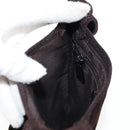 CHANEL Shoulder Bag Suede Brown CC Auth bs28500-18