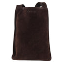 CHANEL Shoulder Bag Suede Brown CC Auth bs28500-2