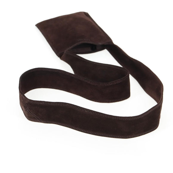 CHANEL Shoulder Bag Suede Brown CC Auth bs28500