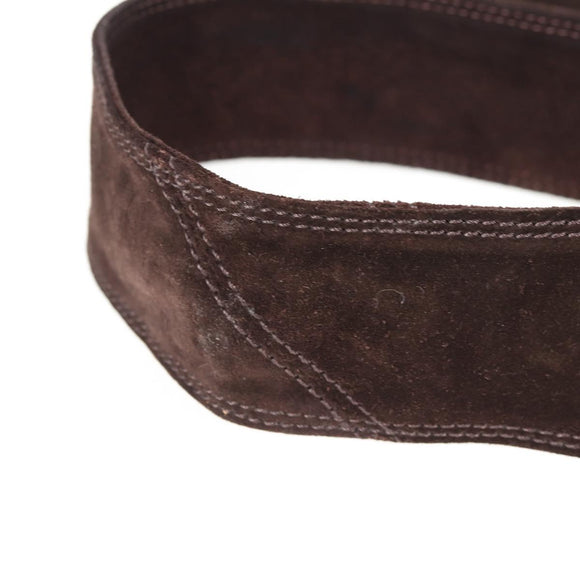 CHANEL Shoulder Bag Suede Brown CC Auth bs28500