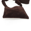 CHANEL Shoulder Bag Suede Brown CC Auth bs28500-9