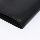 CHANEL Zweifachfaltbörse Kaviarleder Schwarz Gold CC Auth bs28503-16