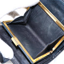 CHANEL Zweifachfaltbörse Kaviarleder Schwarz Gold CC Auth bs28503-11