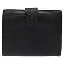 CHANEL Zweifachfaltbörse Kaviarleder Schwarz Gold CC Auth bs28503-2