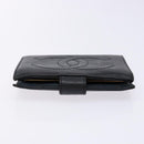 CHANEL Zweifachfaltbörse Kaviarleder Schwarz Gold CC Auth bs28503-5