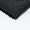 CHANEL Zweifachfaltbörse Kaviarleder Schwarz Gold CC Auth bs28503-14