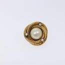 CHANEL Earring Metal Gold CC Auth bs28505-2