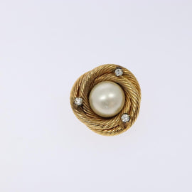 CHANEL Earring Metal Gold CC Auth bs28505 - 0