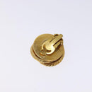 CHANEL Earring Metal Gold CC Auth bs28505-3