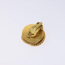 CHANEL Earring Metal Gold CC Auth bs28505-7