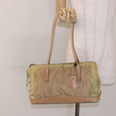 PRADA Hand Bag Nylon Beige Auth bs28510-24